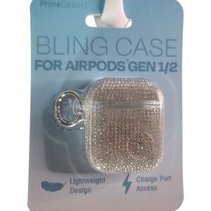 Bling Rhinestone Silver Case for AirPods Gen 1/2